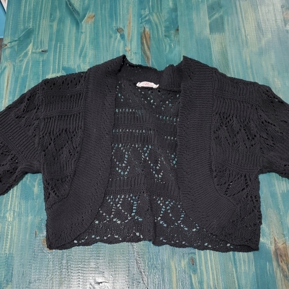 Black Lace Cardigan Small EUC - Picture 9 of 9
